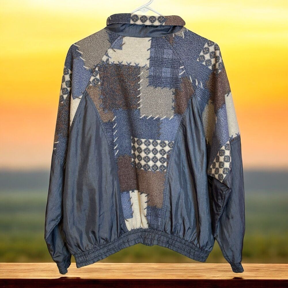 Vintage Athletic Bomber Patchwork Jacket Women’s … - image 6